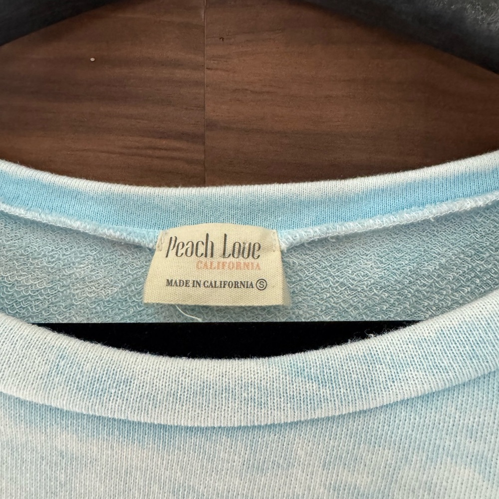 Peach Love California Sky Blue Puff Sleeve Top - Picture 3 of 4